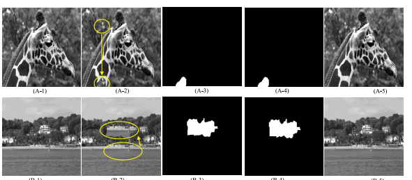 Adaptive feature calculation and diagonal mapping for successive recovery of tampered regions